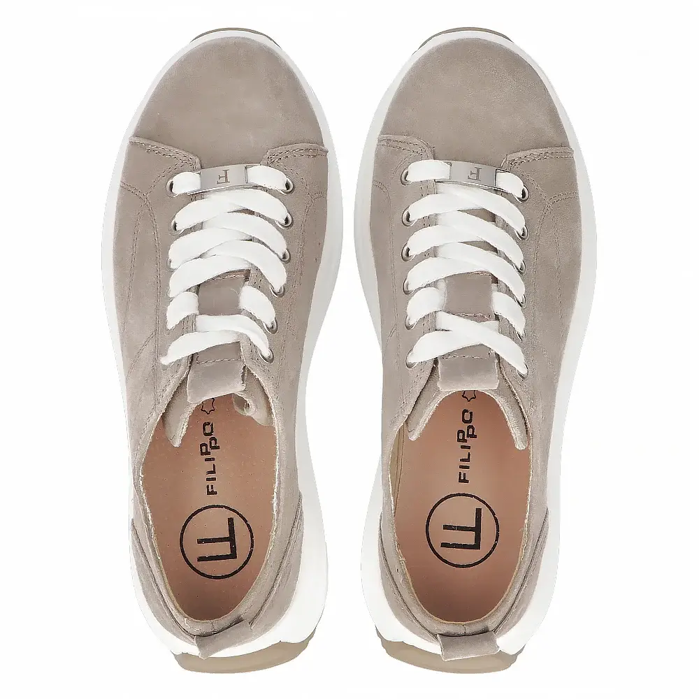 Skórzane sneakersy FILIPPO DP6795 - zdjęcie 11