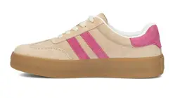Skórzane sneakersy FILIPPO DP6764 Beżowy - zdjęcie 3