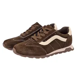 Sneakersy damskie skórzane VINCEZA 79638 czekolada skóra - zdjęcie 1