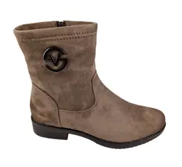 Damskie Botki VINCEZA 58594 zamsz Beżowy