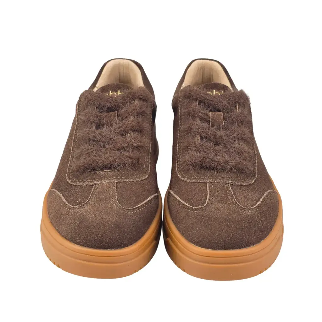 Sneakersy damskie skórzane KOBBO 79655 Brązowy - miniatura 5