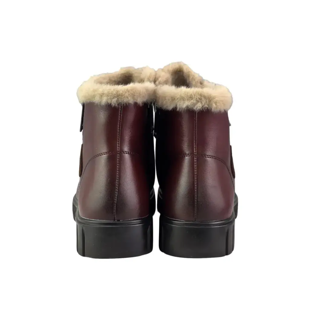Trzewiki damskie skórzane VINCEZA 133123 Bordowy - miniatura 5