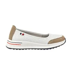 Skórzane baleriny sportowe 7815 Biały