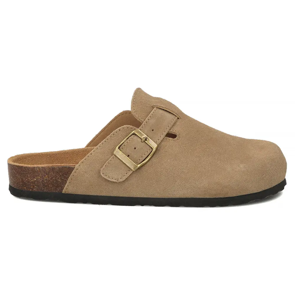 Klapki damskie skórzane FILIPPO DK7918 Taupe