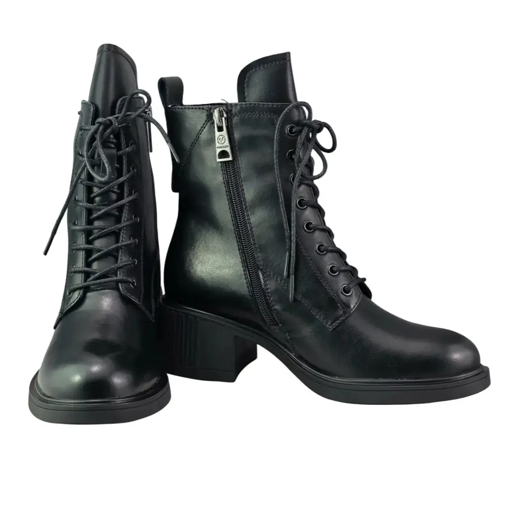 Botki damskie skórzane VINCEZA 89162 Czarny - miniatura 7