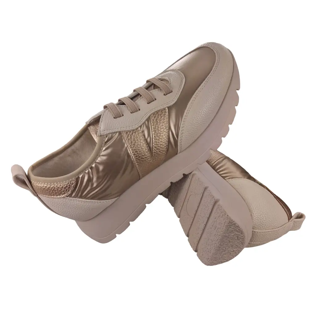 Buty sportowe ESTETIC 58510 złote - zdjęcie 7