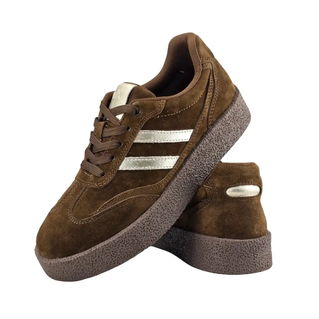 Skórzane sneakersy damskie zamszowe D&A 7107 - miniatura 5