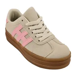 Sneakersy damskie NEWS 9089 Beżowy - zdjęcie 3