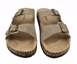 Klapki damskie z paskami 8322 Khaki
