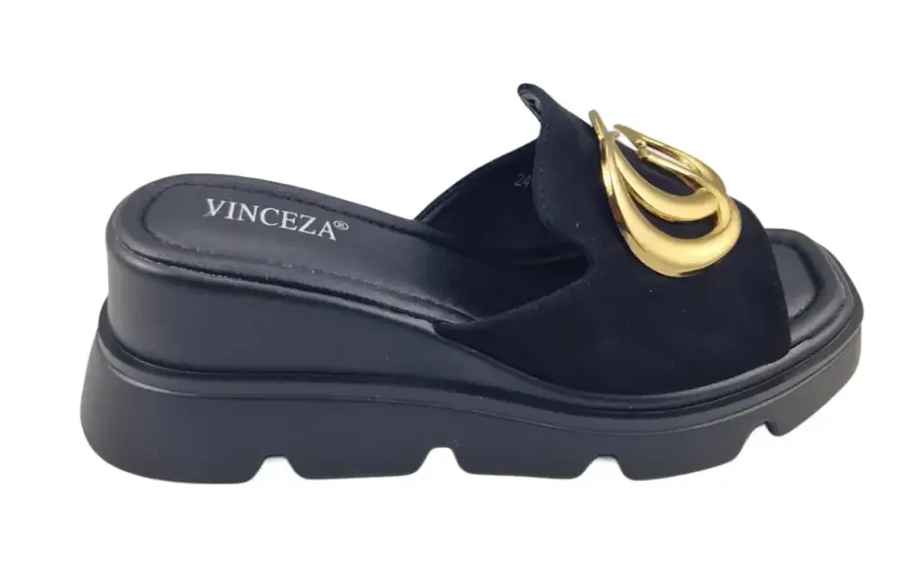 Klapki VINCEZA 58295 czarny zamsz - miniatura 6