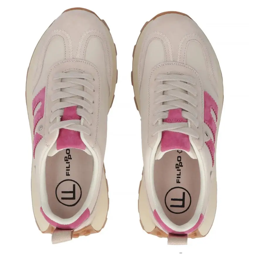 Skórzane sneakersy FILIPPO DP6743 - zdjęcie 4