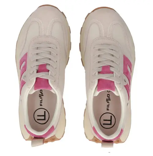 Skórzane sneakersy FILIPPO DP6743 - zdjęcie 4