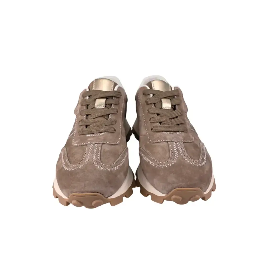 Sneakersy skórzane S.BARSKI LR61-7097 c.beżowy - zdjęcie 3