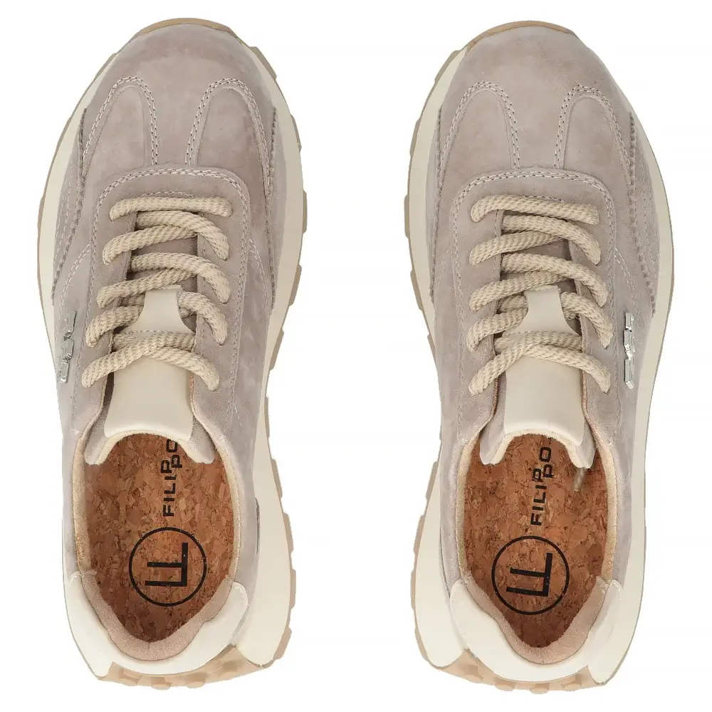 Sneakersy damskie skórzane FILIPPO DP7498 - miniatura 4