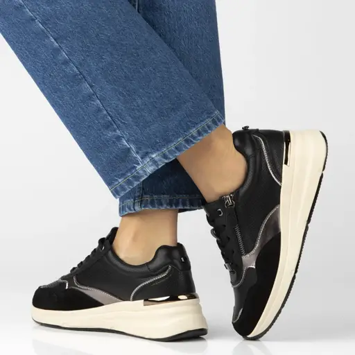 Skórzane sneakersy FILIPPO DP7105/25 - zdjęcie 2