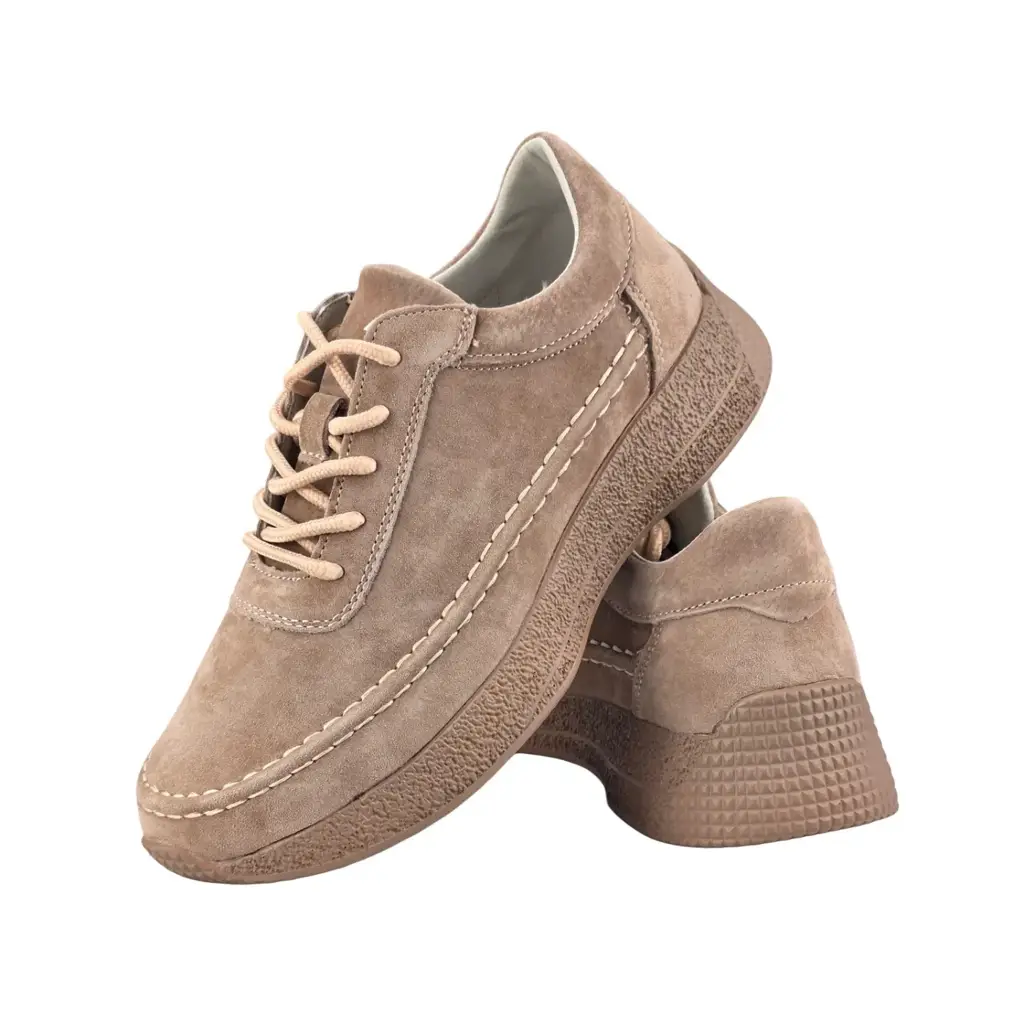Sneakersy skórzane damskie SERGIO LEONE 013F jasny - miniatura 2
