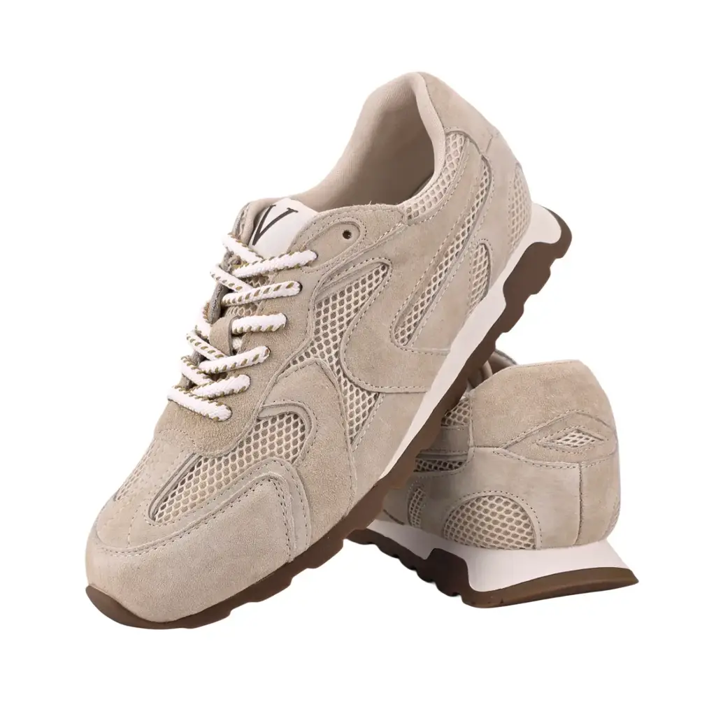 Sneakersy damskie skórzane zamszowe VINCEZA 86426 - zdjęcie 4