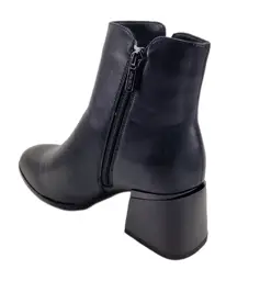 Botki skórzane VINCEZA 77106 Czarny - zdjęcie 2