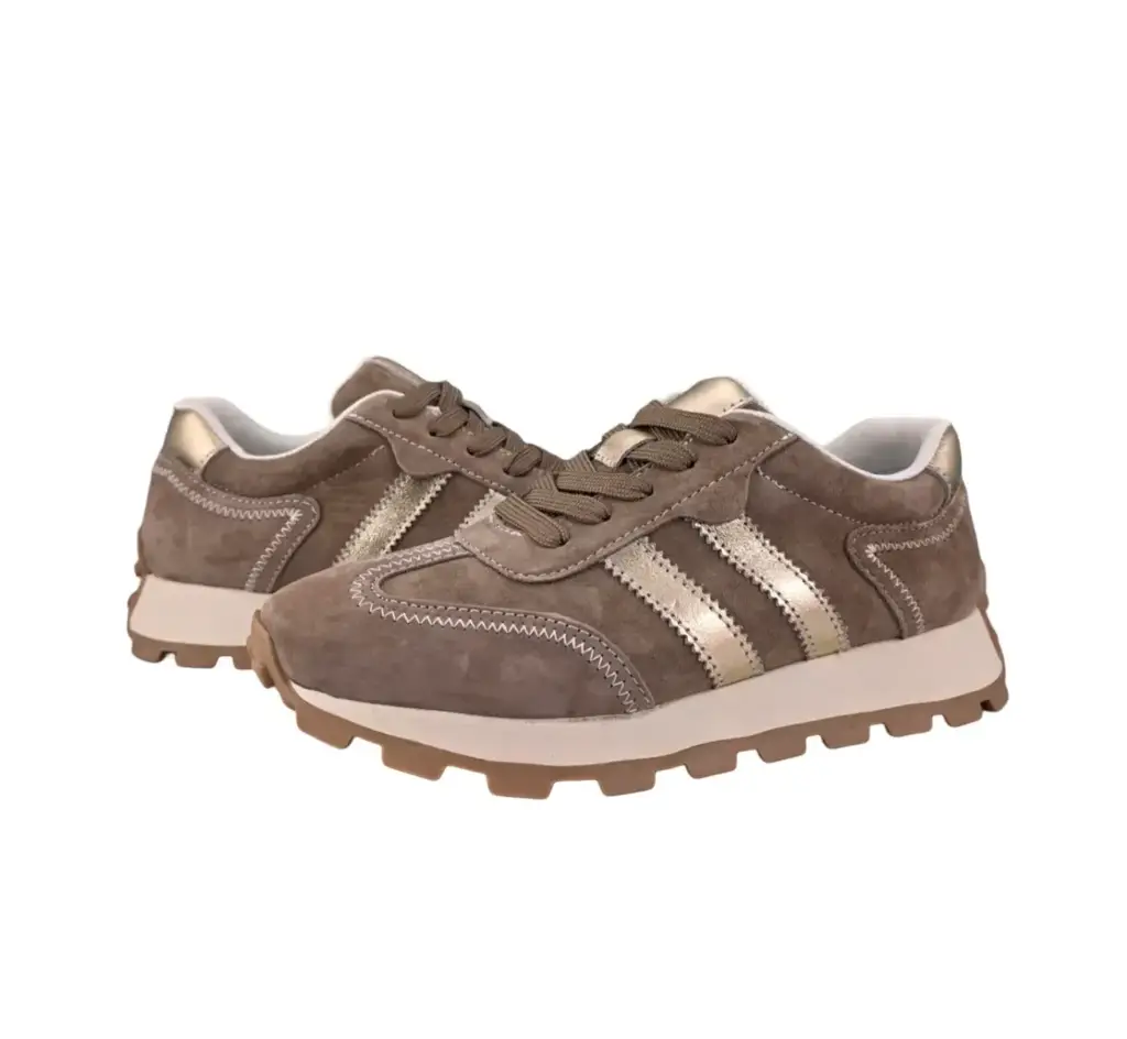 Sneakersy skórzane S.BARSKI LR61-7097 c.beżowy - zdjęcie 5