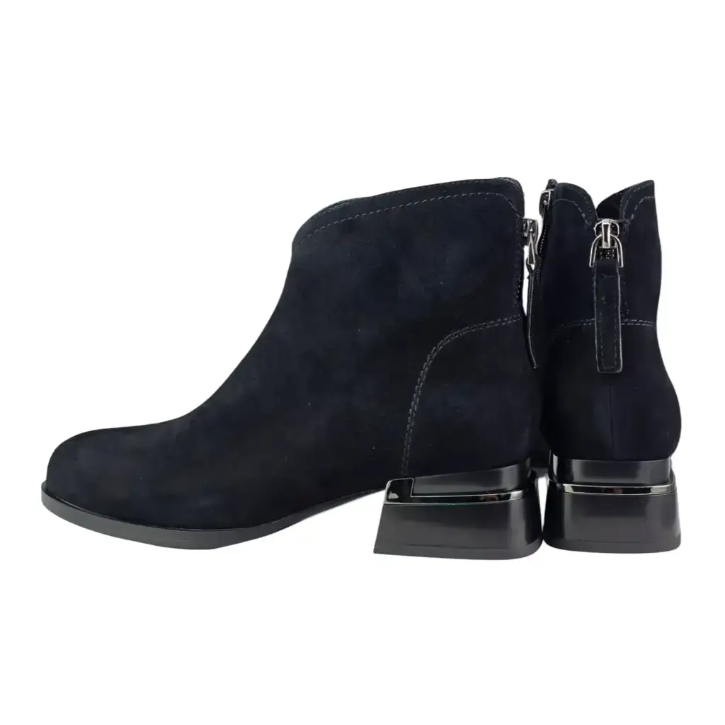 Botki damskie skórzane VINCEZA 91182 Czarny - miniatura 6