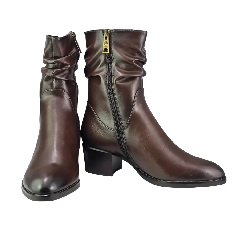 Botki damskie VINCEZA 58682 Brązowy - miniatura 7