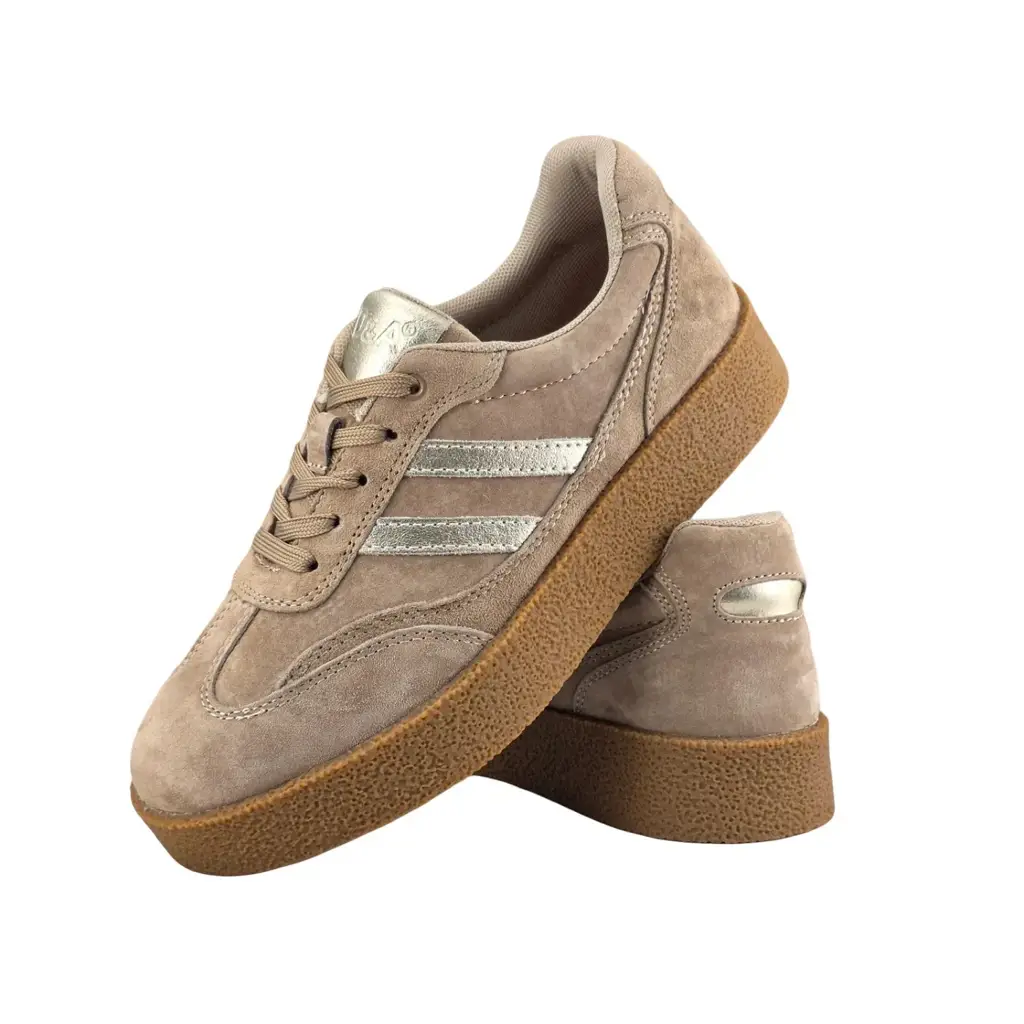 Skórzane sneakersy damskie zamszowe D&A 7107 - miniatura 5