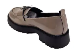 Skórzane loafersy ESTETIC 62187 skóra Beżowy - zdjęcie 3