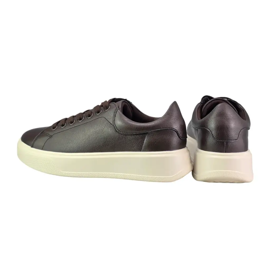 Sneakersy damskie skórzane CAMBELL 19379 Brązowy - miniatura 7