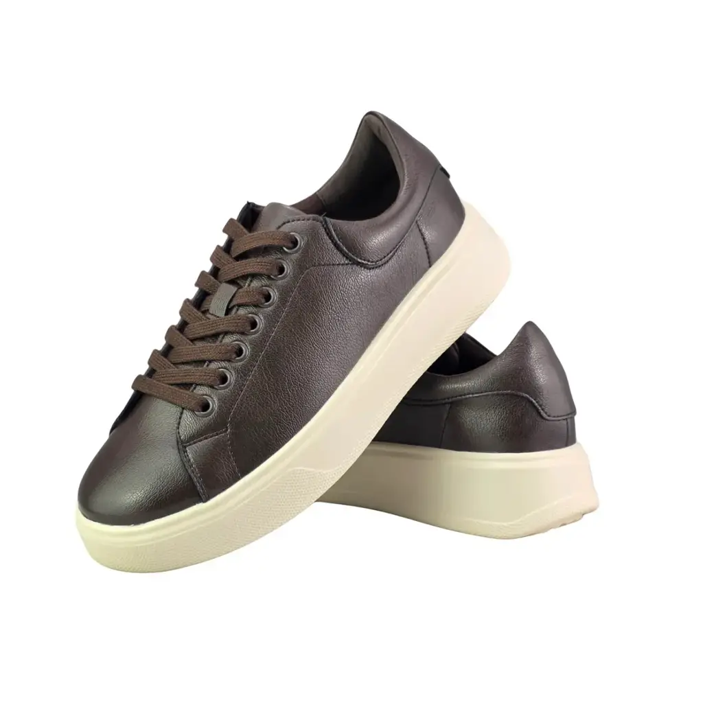Sneakersy damskie skórzane CAMBELL 19379 Brązowy - miniatura 6