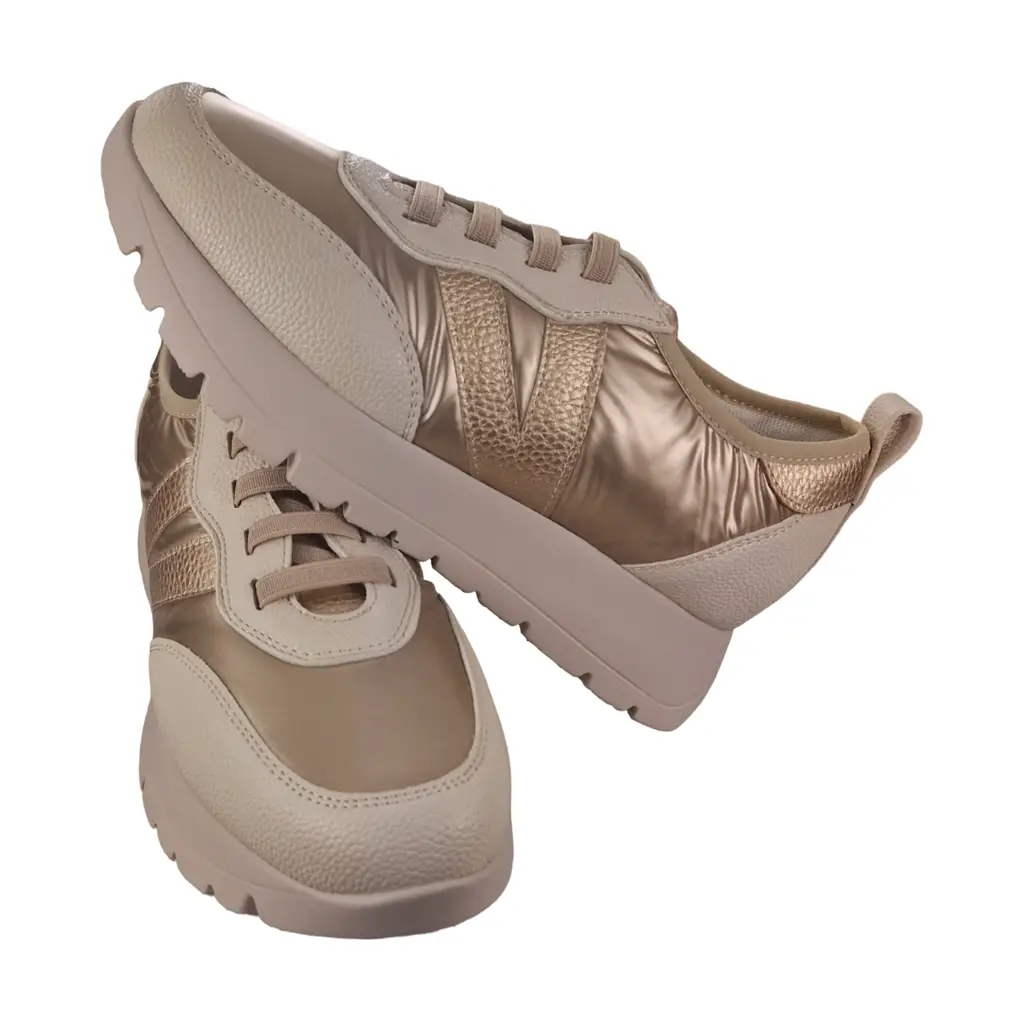 Buty sportowe ESTETIC 58510 złote - zdjęcie 5
