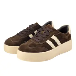 Sneakersy damskie skórzane VINCEZA 79648 brąz skóra - zdjęcie 1