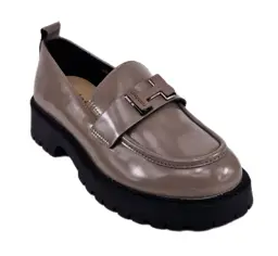 Skórzane loafersy ESTETIC 62187 skóra Beżowy - zdjęcie 2
