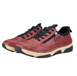 Sneakersy damskie UNISOFT 9916 burgundowe - zdjęcie 1