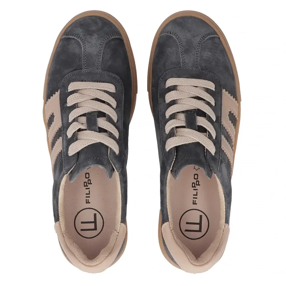 Skórzane sneakersy FILIPPO DP6798 - zdjęcie 5