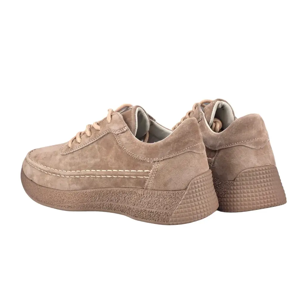 Sneakersy skórzane damskie SERGIO LEONE 013F jasny - miniatura 7