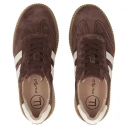 Sneakersy skórzane FILIPPO DP6776 c.brąz - zdjęcie 3