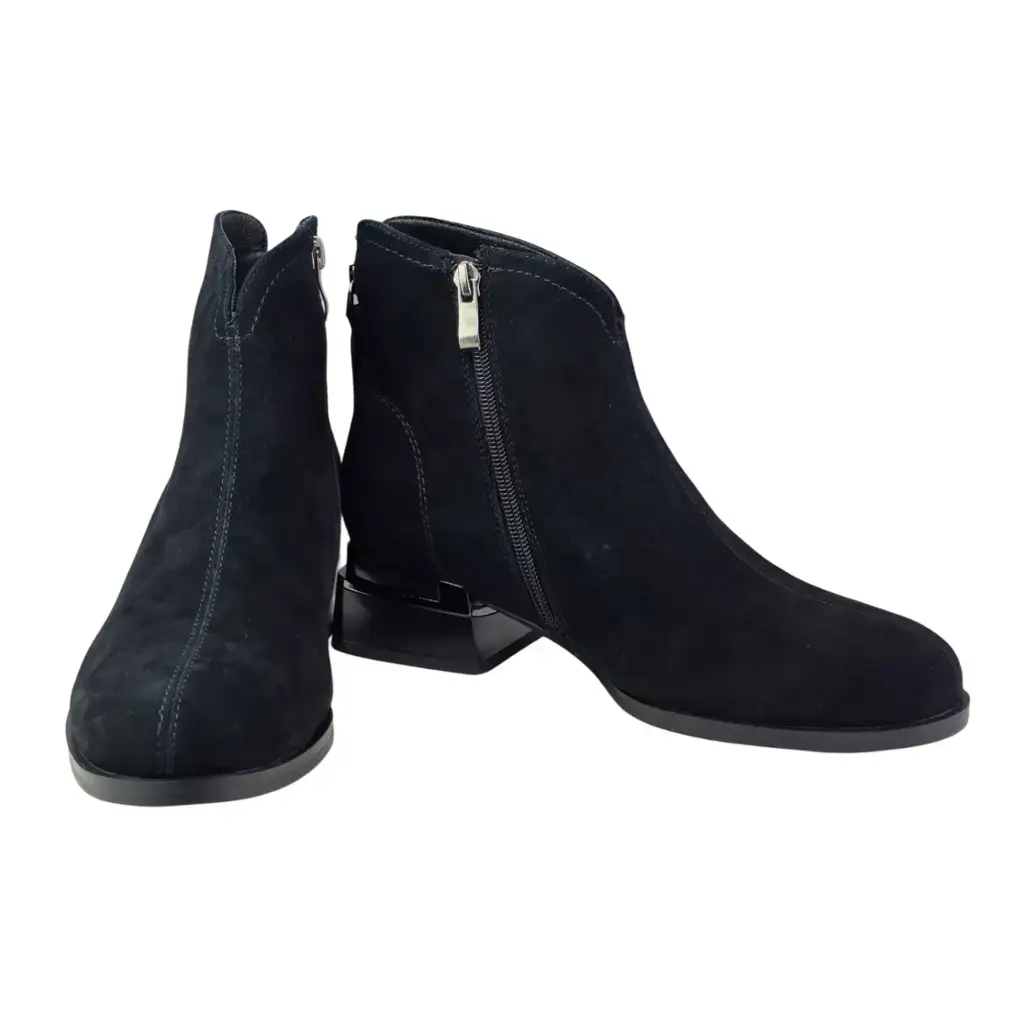 Botki damskie skórzane VINCEZA 91182 Czarny - miniatura 7