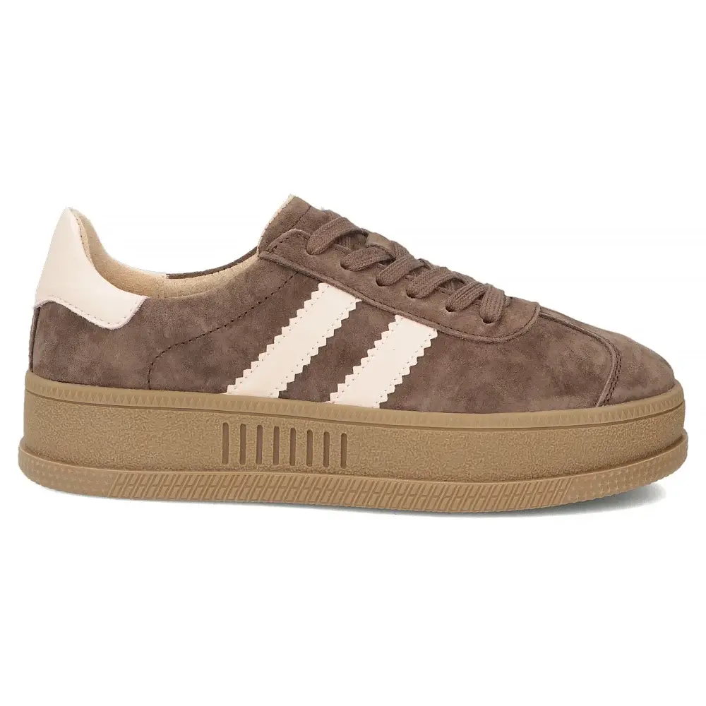 Sneakersy skórzane damskie FILIPPO DP7995 ciemny