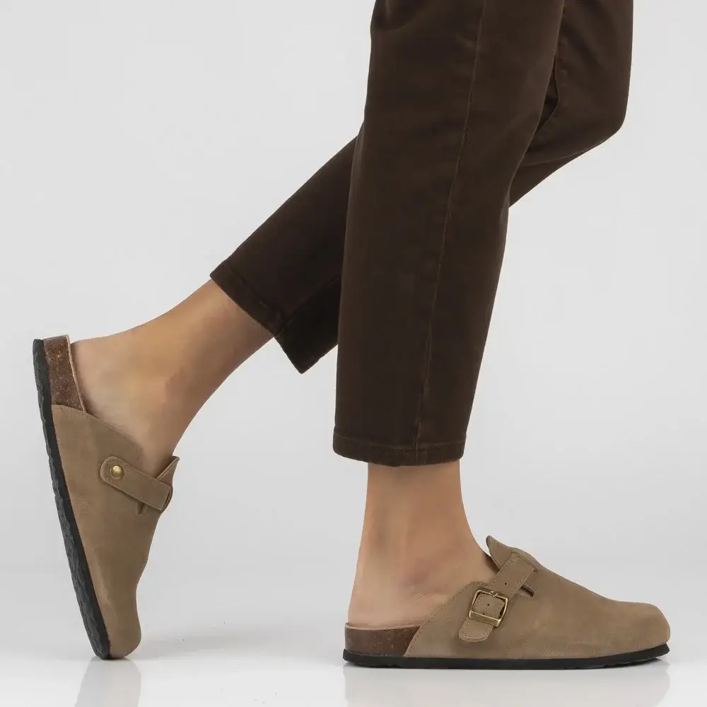 Klapki damskie skórzane FILIPPO DK7918 Taupe - miniatura 6