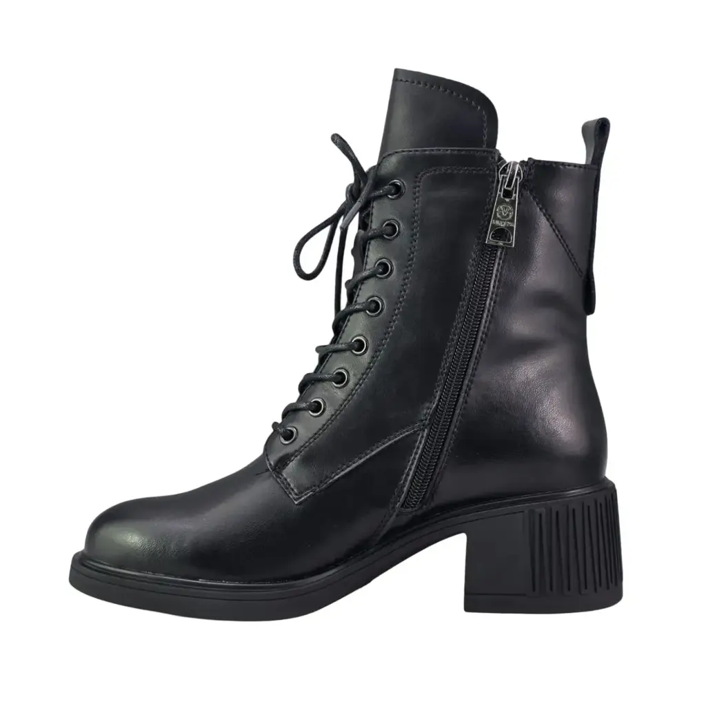Botki damskie skórzane VINCEZA 89162 Czarny - miniatura 3