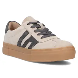 Skórzane sneakersy FILIPPO DP6798 Beżowy - zdjęcie 2