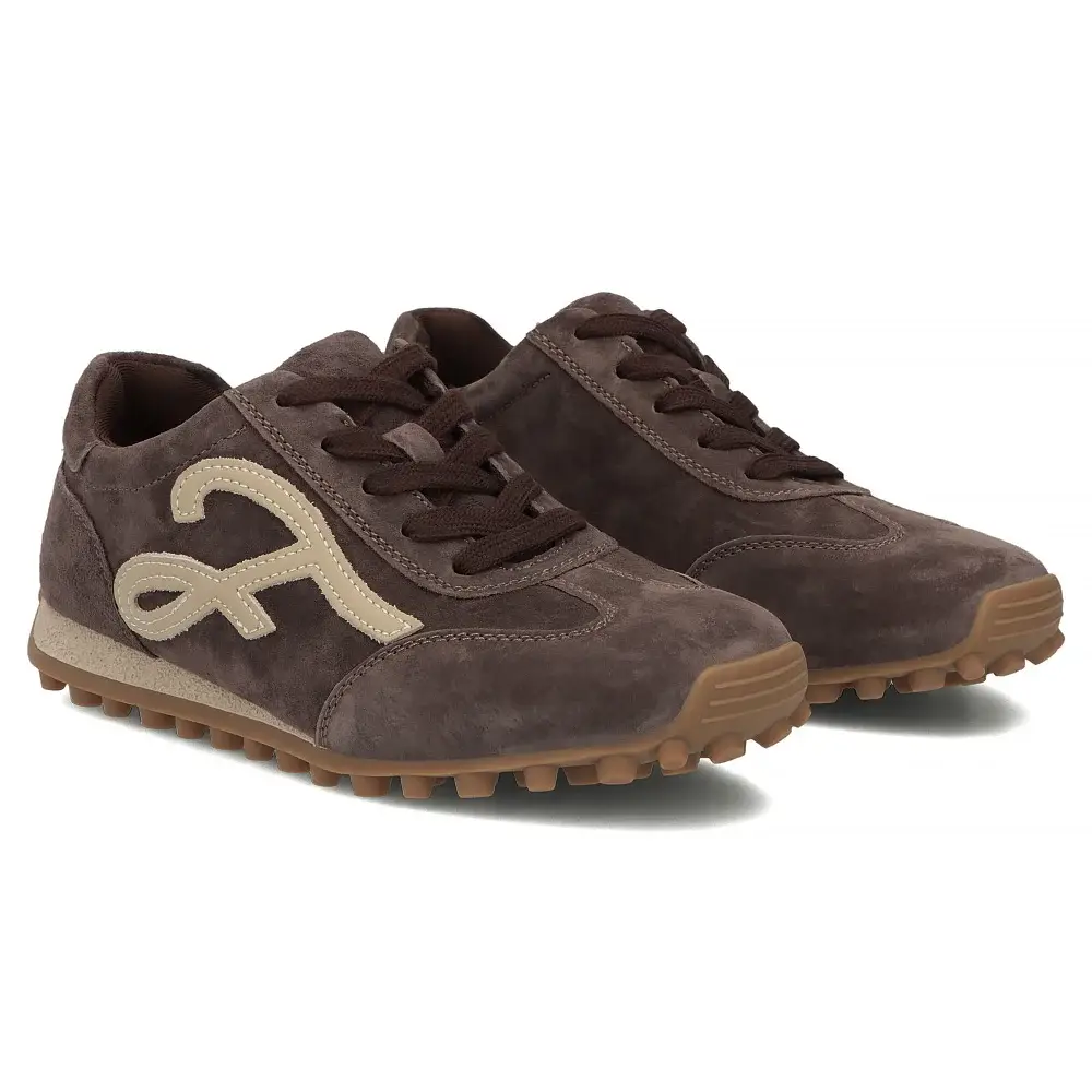 Skórzane sneakersy damskie FILIPPO DP7961 c.brąz - miniatura 3