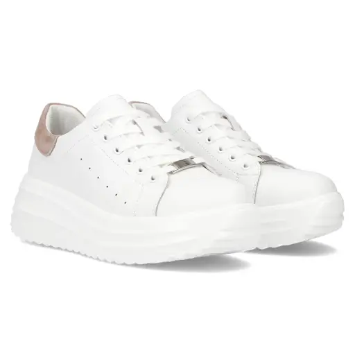 Skórzane sneakersy FILIPPO DP6739 - zdjęcie 4
