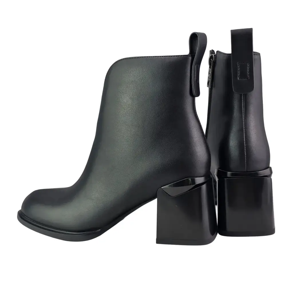 Botki damskie skórzane VINCEZA 67034 Czarny - miniatura 7