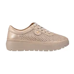 Sneakersy damskie skórzane ażurowe VINCEZA 79629 złote - zdjęcie 2