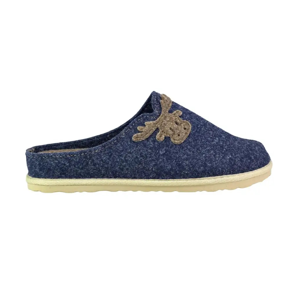Pantolfe damskie z reniferem INBLU CS000049 Niebieski