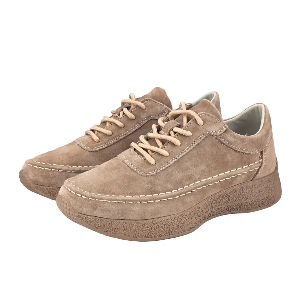 Sneakersy skórzane damskie SERGIO LEONE 013F jasny - miniatura 3