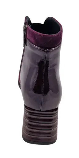 Botek damski skórzany na obcasie ESTETIC CR52-696 wine - zdjęcie 4
