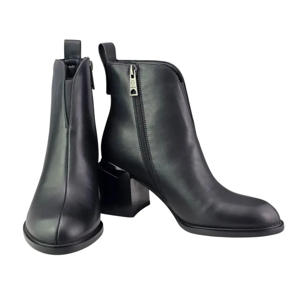 Botki damskie skórzane VINCEZA 67034 Czarny - miniatura 6
