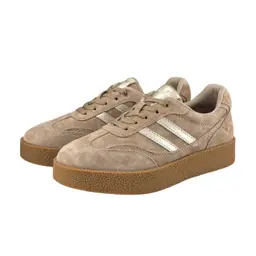Skórzane sneakersy damskie zamszowe D&A 7107 - zdjęcie 3